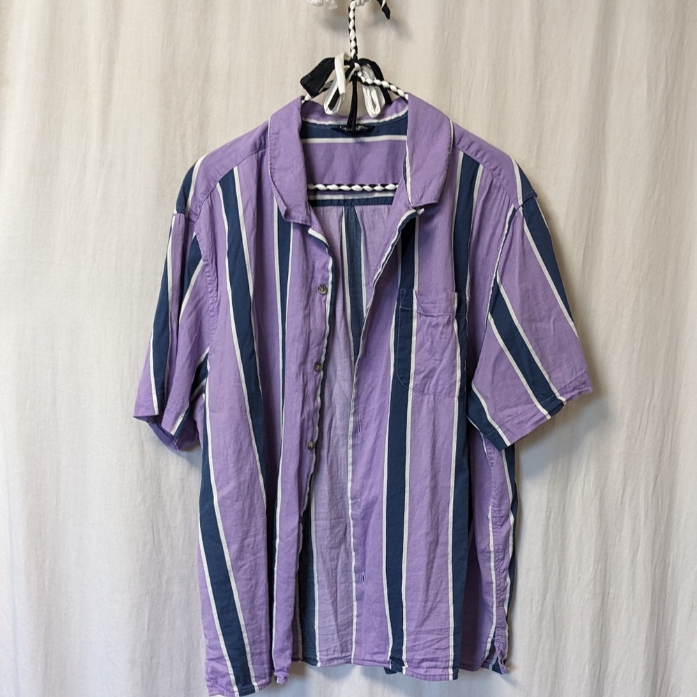 George Striped Button Up Tee